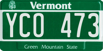 VT license plate YCO473