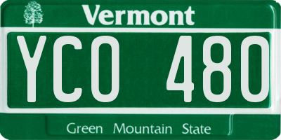 VT license plate YCO480