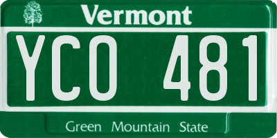 VT license plate YCO481
