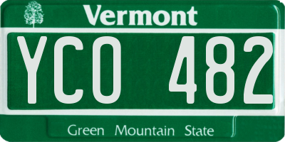 VT license plate YCO482