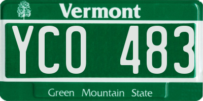 VT license plate YCO483
