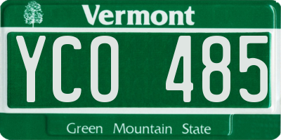 VT license plate YCO485