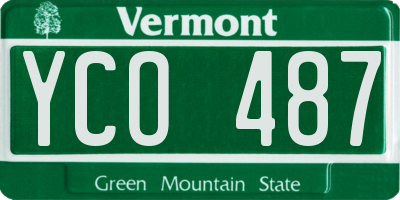 VT license plate YCO487