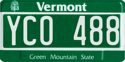 VT license plate YCO488