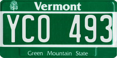 VT license plate YCO493