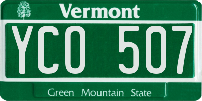 VT license plate YCO507