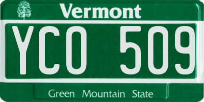 VT license plate YCO509