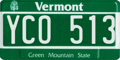 VT license plate YCO513