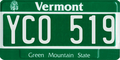 VT license plate YCO519