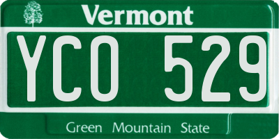 VT license plate YCO529