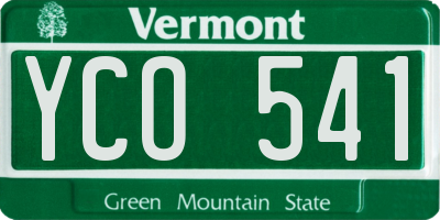 VT license plate YCO541