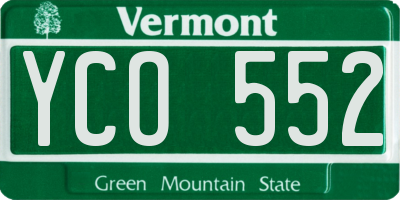 VT license plate YCO552