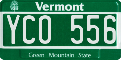 VT license plate YCO556