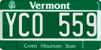 VT license plate YCO559