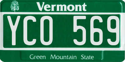 VT license plate YCO569