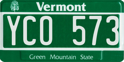 VT license plate YCO573