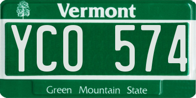 VT license plate YCO574