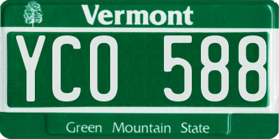 VT license plate YCO588