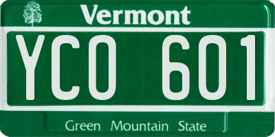 VT license plate YCO601