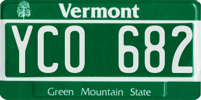 VT license plate YCO682