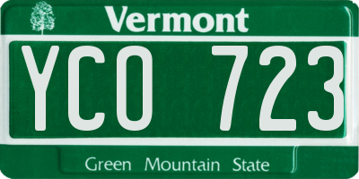 VT license plate YCO723