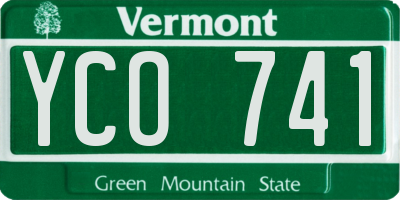 VT license plate YCO741