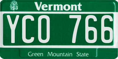 VT license plate YCO766