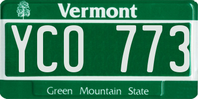VT license plate YCO773