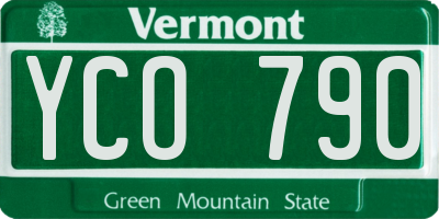 VT license plate YCO790