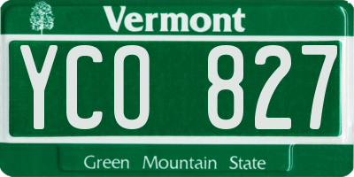 VT license plate YCO827