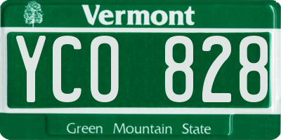 VT license plate YCO828