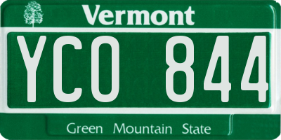 VT license plate YCO844
