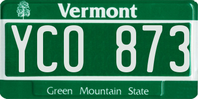 VT license plate YCO873