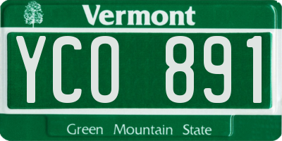 VT license plate YCO891