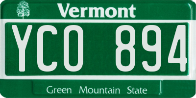 VT license plate YCO894