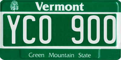 VT license plate YCO900