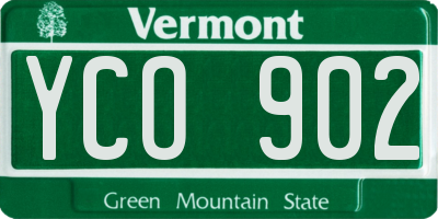 VT license plate YCO902
