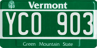 VT license plate YCO903