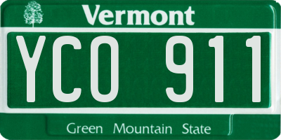 VT license plate YCO911