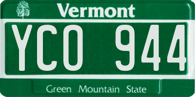 VT license plate YCO944