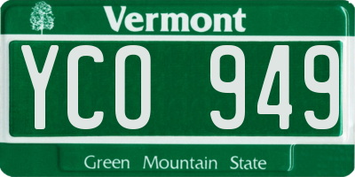 VT license plate YCO949