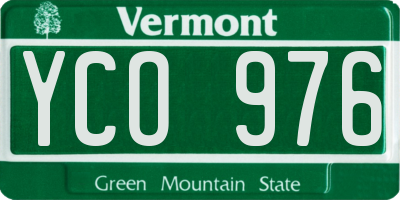 VT license plate YCO976