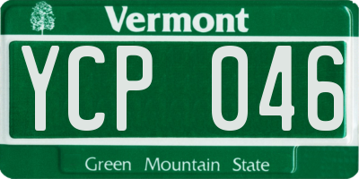 VT license plate YCP046