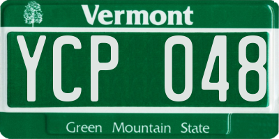 VT license plate YCP048
