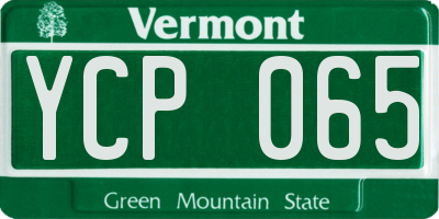 VT license plate YCP065