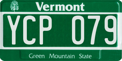 VT license plate YCP079