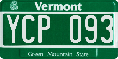 VT license plate YCP093