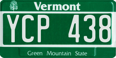 VT license plate YCP438