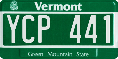 VT license plate YCP441