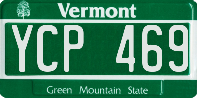 VT license plate YCP469